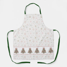 Brushstroke Christmas Tree All-Over Print Apron Schürze