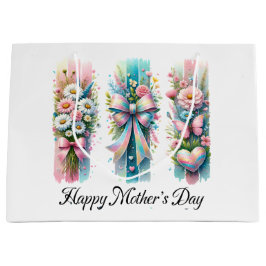 Brushstroke Coquette Bow Große Geschenktüte