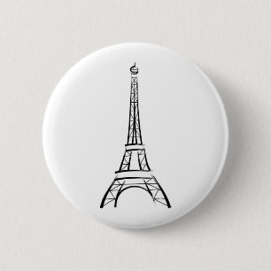 Brushstroke Eiffel Tower Button
