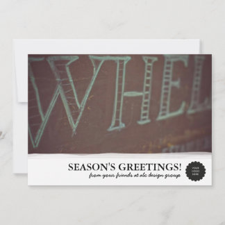 Brushstroke-Rahmen flach Feiertagskarte