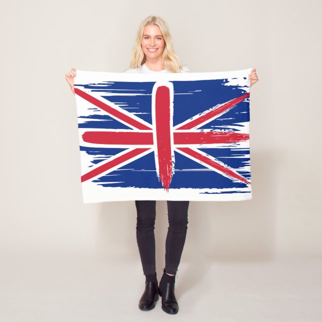 Brushstroke UK Union Jack Flag Fleecedecke (Beispiel)