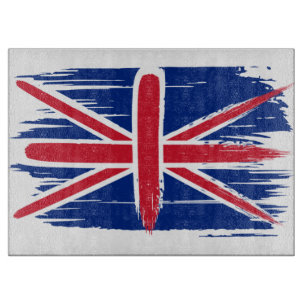 Brushstroke UK Union Jack Flag Schneidebrett
