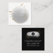 Brushstrokes Square Business Card