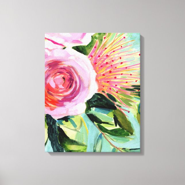 Brushy Floral I Leinwanddruck (Vorderseite)