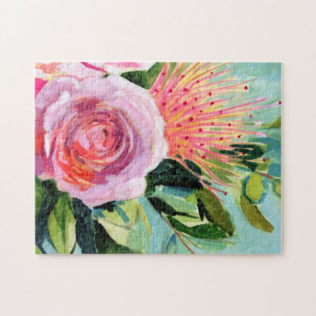 Brushy Floral I Puzzle (Horizontal)