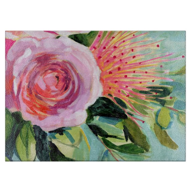 Brushy Floral I Schneidebrett (Vorderseite)