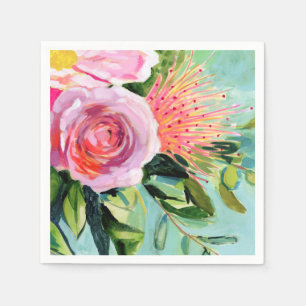 Brushy Floral I Serviette