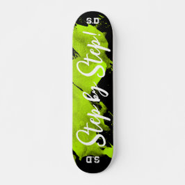 Brushy Green Black Skateboard