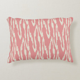 Brushy Ikat Rosé & Weiß Dekokissen