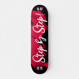 Brushy Red Black Skateboard