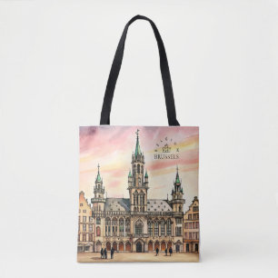 Brüssel Belgien Aquarell Grand Palace
