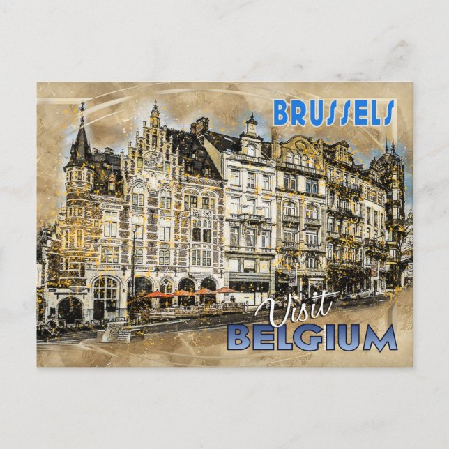 Brüssel, Belgien, aus der Serie "Visit.." Postkarte (Vorderseite)