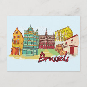 Brüssel, Belgien Berühmte Stadt Postkarte