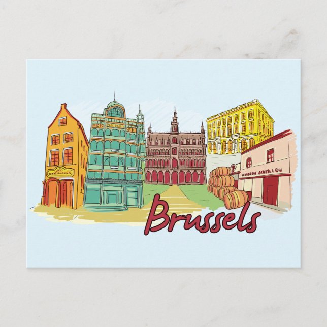Brüssel, Belgien Berühmte Stadt Postkarte (Vorderseite)