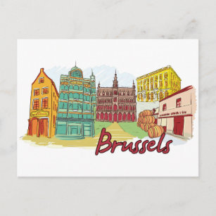 Brüssel, Belgien Berühmte Stadt Postkarte
