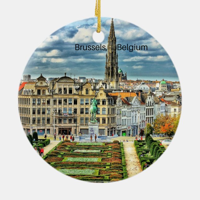 Brüssel, Belgien - City-Foto Keramik Ornament (Hinten)