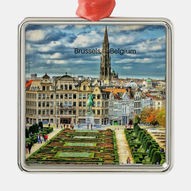 Brüssel, Belgien - City-Foto Ornament Aus Metall (Vorne)