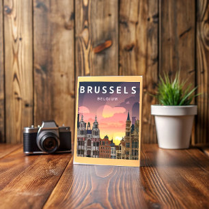 Brüssel Belgien, die beliebte Stadt Postkarte
