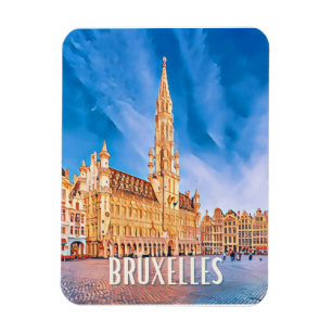 Brüssel Belgien Foto Vintage Magnet
