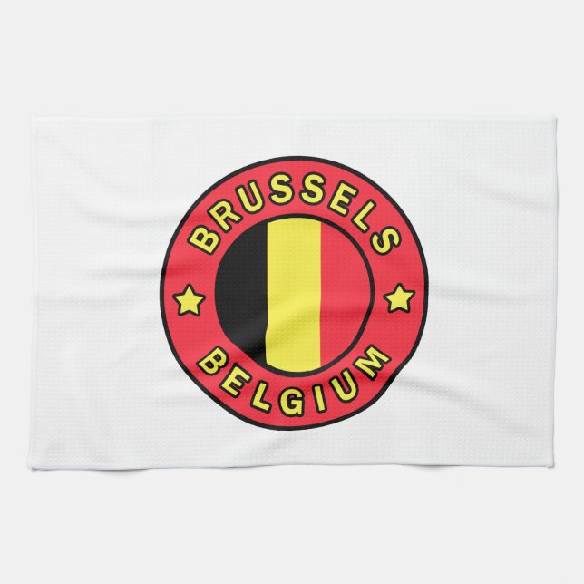 Brüssel Belgien Geschirrtuch (Horizontal)