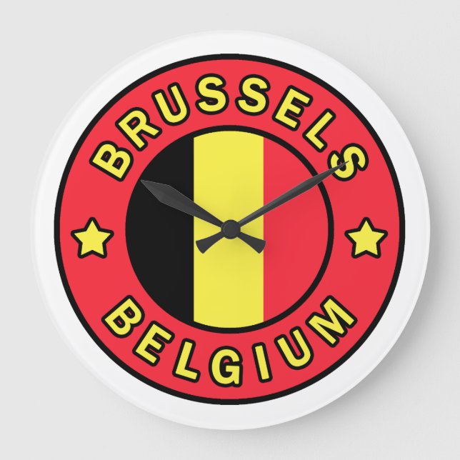 Brüssel Belgien Große Wanduhr (Vorderseite)