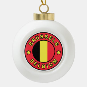Brüssel Belgien Keramik Kugel-Ornament