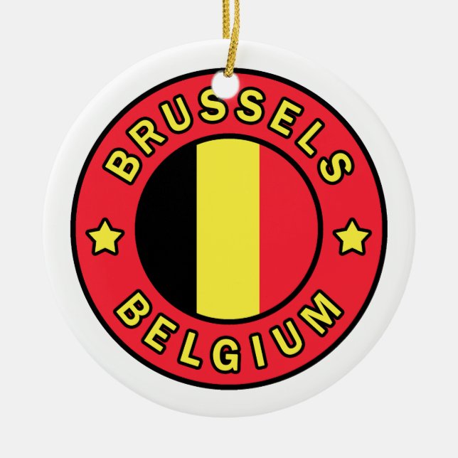 Brüssel Belgien Keramik Ornament (Vorne)