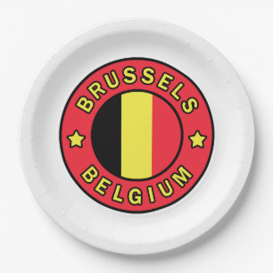 Brüssel Belgien Pappteller