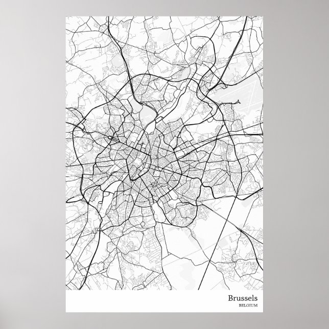 Brüssel Belgien Poster Print (Vorne)