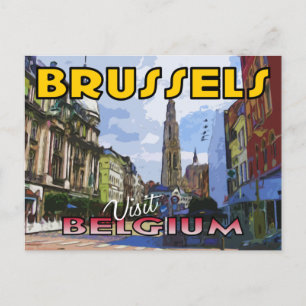 Brüssel, Belgien Postkarte