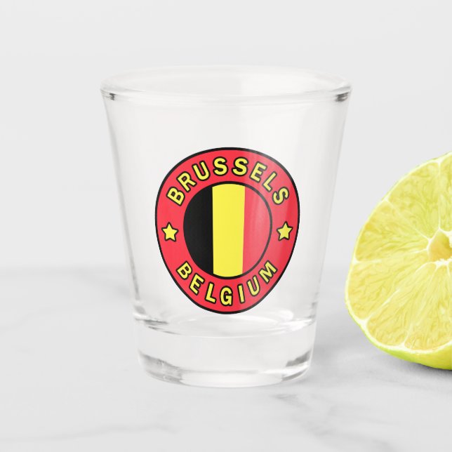 Brüssel Belgien Schnapsglas (Vorderseite)