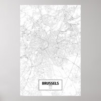 Brüssel, Belgien (schwarz auf weiß)