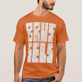 Brüssel Belgien Stadtplan Typografie Hell T-Shirt