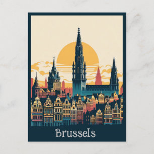 Brüssel, Belgien Stylist Feiertagspostkarte