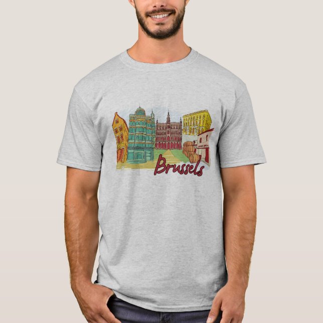 Brüssel Belgien T-Shirt (Vorderseite)