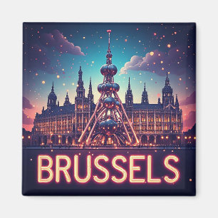 🧲 Brüssel Belgien Urlaubsandenken aus Europa  Magnet