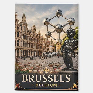 🧲 Brüssel Belgien Urlaubserinnerung zum Erinnern Magnet