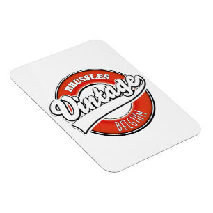 Brüssel - Belgien - Vintages Logo Magnet