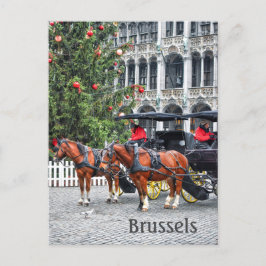Brüssel Belgien Weihnachts-Foto Postkarte