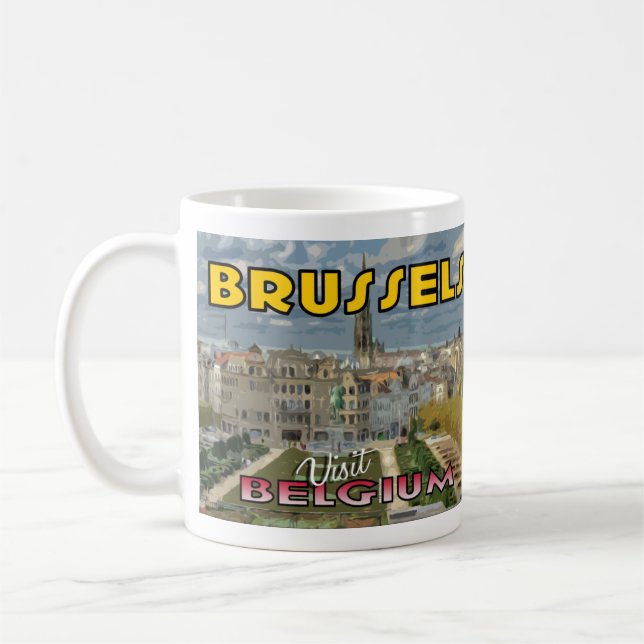 Brüssel, Besuch Belgien Tasse (Links)