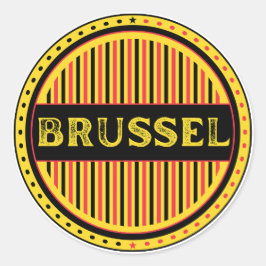 Brussel City Pride Emblem – Belgian Identity Runder Aufkleber