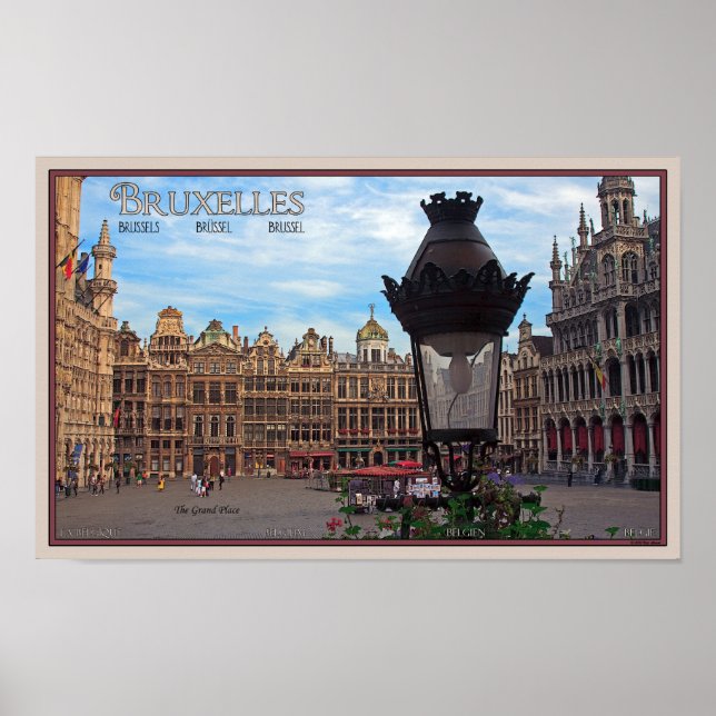 Brüssel - Der Grand Place Poster (Vorne)