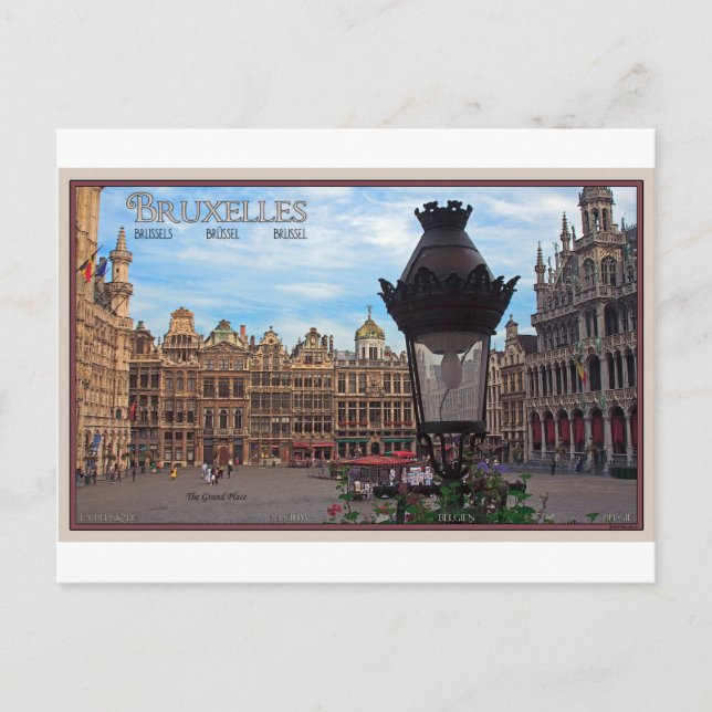 Brüssel - Der Grand Place Postkarte (Vorderseite)