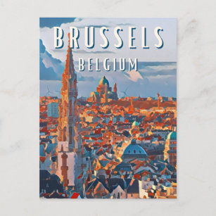 Brüssel, die Hauptstadt Belgiens und Europas Postkarte