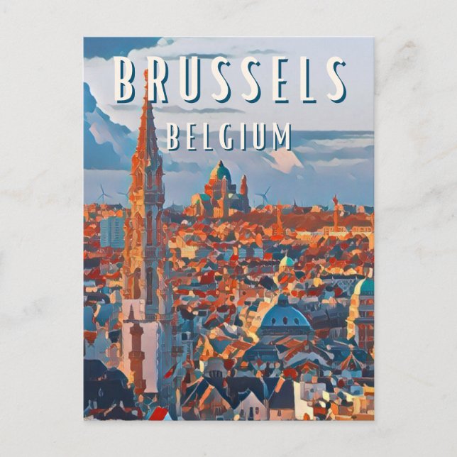 Brüssel, die Hauptstadt Belgiens und Europas Postkarte (Vorderseite)