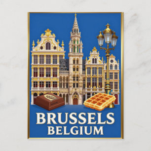 Brüssel Grand Place Belgisches Erbe Postkarte