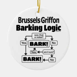 Brüssel Griffon Barking Logic Keramik Ornament