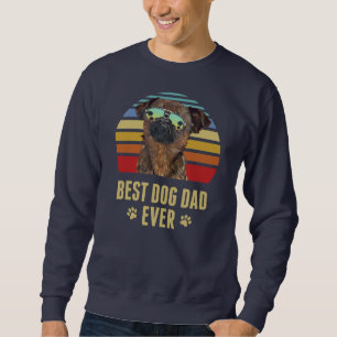 Brüssel Griffon Best Dog Vater je Retro Sunset Sweatshirt