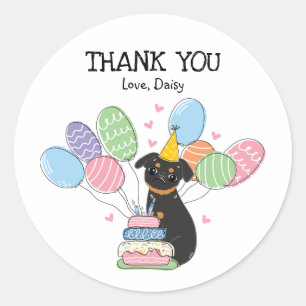 Brüssel Griffon Birthday Party Fvor Tags Sticker