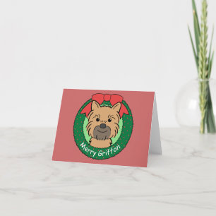 Brüssel Griffon Christmas Feiertagskarte